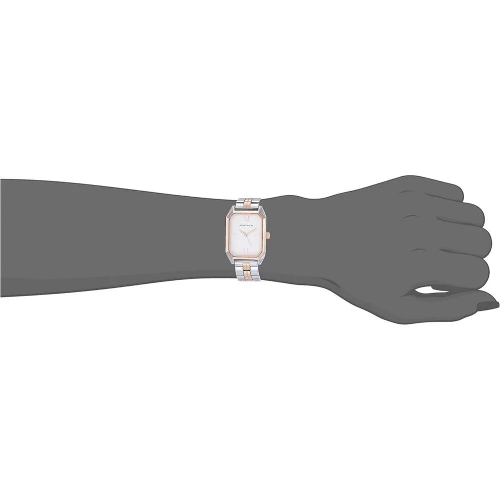 Women's Rose Gold Silver Stainless Steel Water Resistant Bracelet Watch